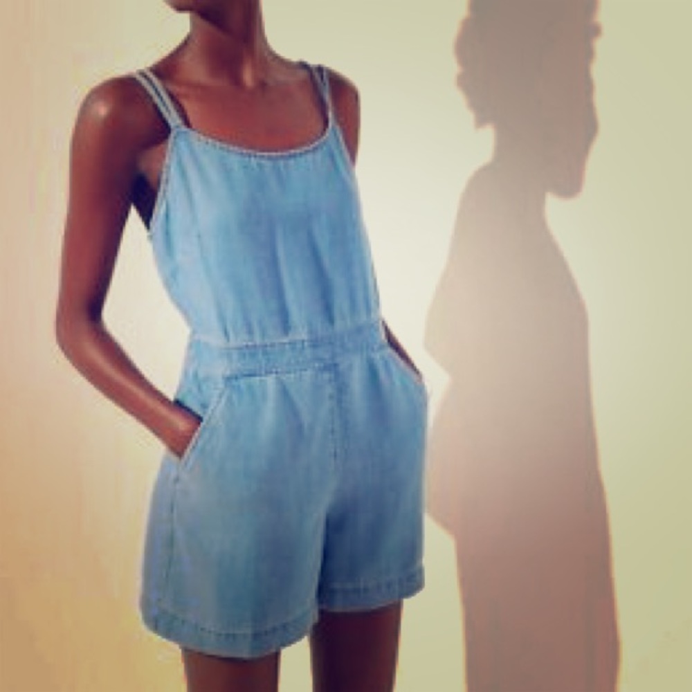 Ann Taylor Loft Denim Rhomper